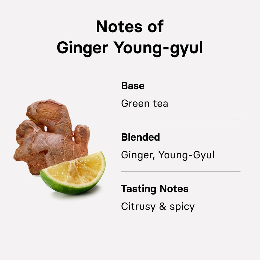 OSULLOC Ginger Young-Gyul Tangerine Green Tea, 20 Count, 1.27 oz