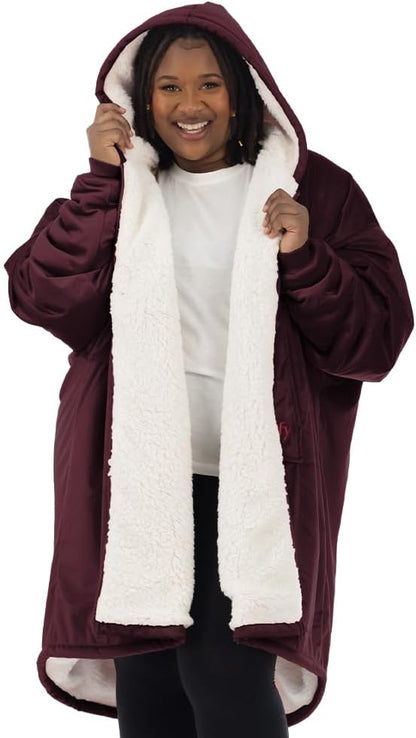 THE COMFY Original | From Shark Tank | Patented | Oversized Sherpa Wearable Blanket Hoodie| Gift for Women & Men | One Size