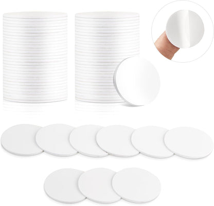 NFC Tag NFC Stickers White NTAG215 Tag Rewritable Round Coin NFC Cards with Adhesive Back Compatible with Tagmo NFC Enabled Mobile Phones