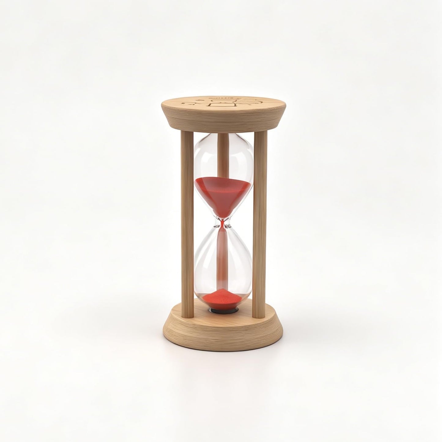 Mini Wooden Sand Timers,100% Bamboo Hourglass Sand Timers 1Min Sandglass Timer for Toothbrush Timer Games Classroom Home Office Cooking(Blue+1Min)