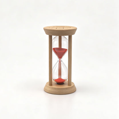 Mini Wooden Sand Timers,100% Bamboo Hourglass Sand Timers 1Min Sandglass Timer for Toothbrush Timer Games Classroom Home Office Cooking(Blue+1Min)