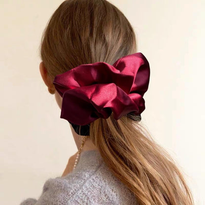 4 Pieces Jumbo Satin Silk Scrunchies for Women 7.2 Inches Large Oversize Scrunchies For Thick Hair Elastic Hair Ties (Pink Mix)