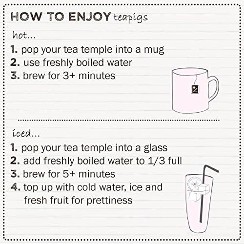 teapigs, Earl Grey Strong Black Tea, Made with Whole Leaves, Whole Leaf Tea Temples, 50 Count, Pack of 50, Bold, Bergamot-Forward Flavor