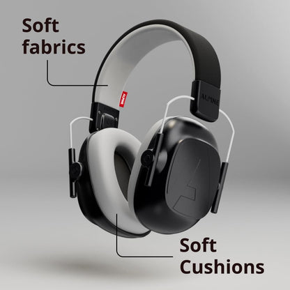 Alpine Muffy Kids - Hearing Protection - CE & ANSI Certified - Adjustable for Ages 3-16 years - Noise Cancelling Headphones - 25dB Sound Reduction Ideal for Protection and Concentration Aid – Black