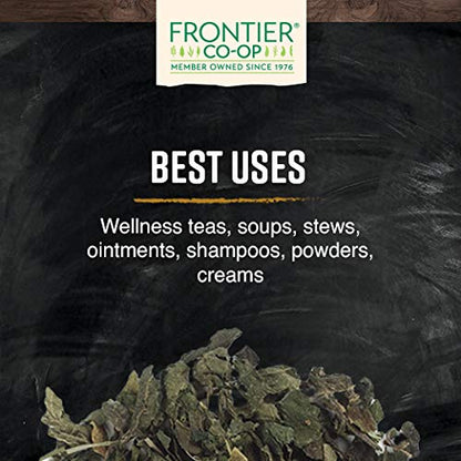 Frontier Co-op Organic Stinging Nettle Leaf, Resealable Bag, Cut & Sifted, Ideal for Making Nettle Tea, Kosher | 0.99 Ounce (Pack of 1)