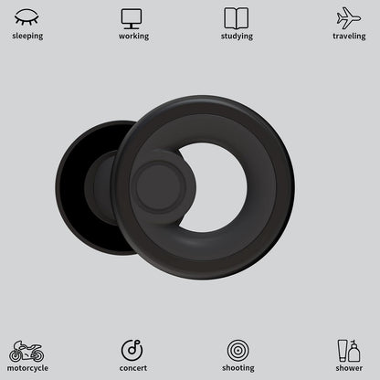 Jayine Ear Plugs for Noise Cancelling Ear Protection EarPlugs for Sleep,Concerts,Work,Study,8 Size Eartips with Small Box,Perfect -30dB Silicone Earplugs for Noise Reduction