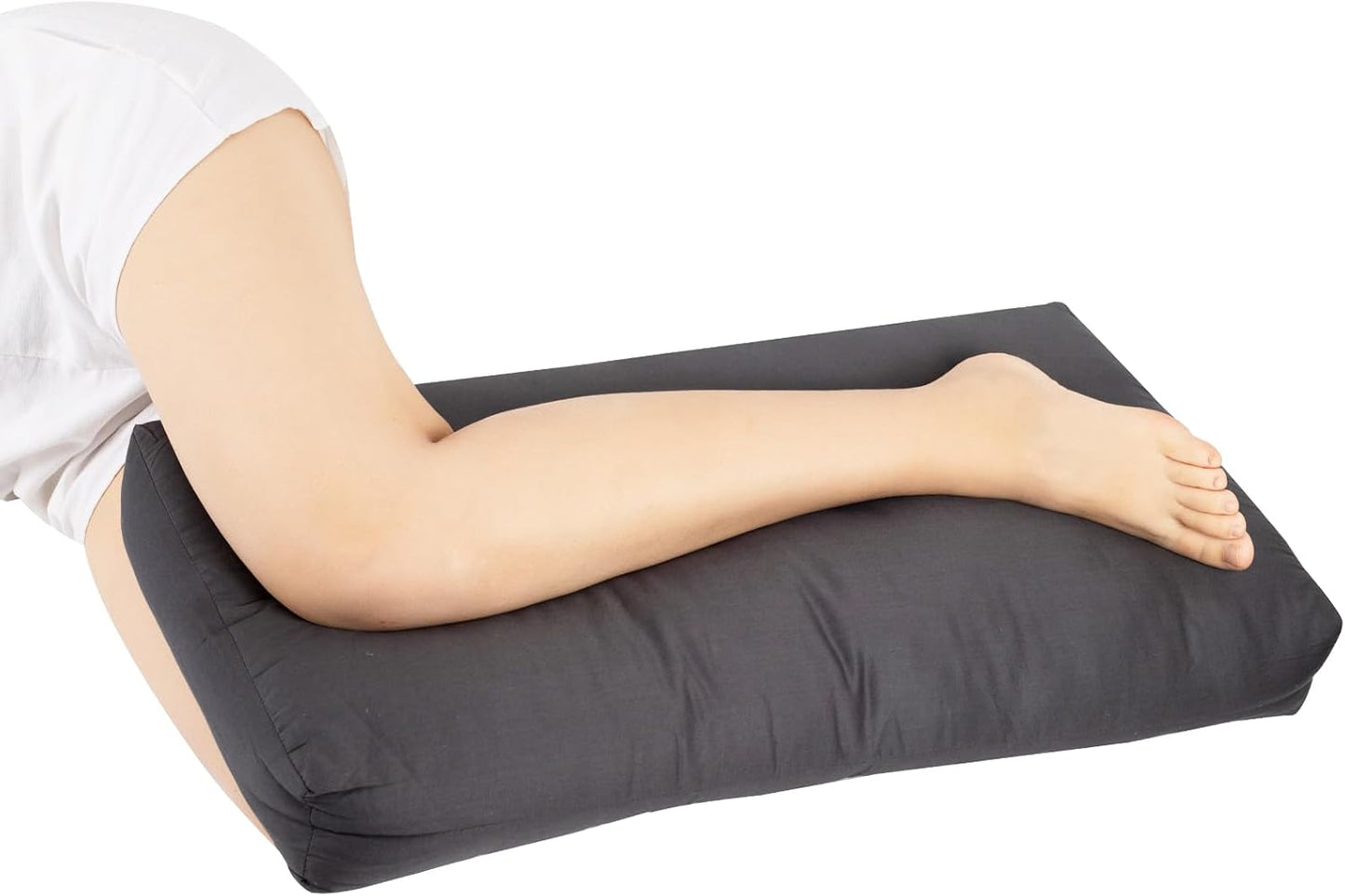 MINUPWELL Knee Pillow for Side Sleepers - Between Leg & Under Knee Pillow for Back Sleepers - Leg Pillow with 850G 7D Alternative for Relieving Leg, Back, and Knee Pain - 100% Cotton Fabric - White