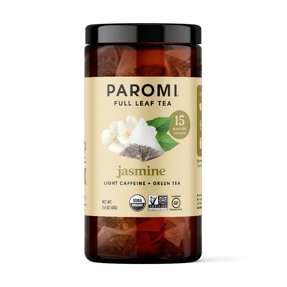 Paromi Chamomile Lavender Rooibos Organic Tea, Signature Jar, 15 Count