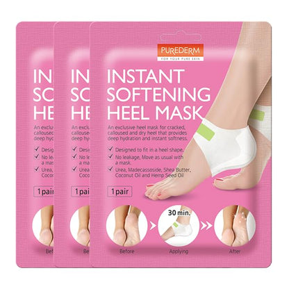 Purederm Exfoliating Foot Peeling Mask & Foot Peel for Dry Cracked Heels (1 Pack) – Dead Skin & Callus Remover for Feet, Rough Skin Care for Baby Soft Feet