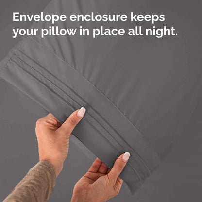 Standard Pillow Cases Set of 10 - Ultra Soft Hotel Quality Pillowcase Covers - Comfy, Cozy & Wrinkle Free - Shrink, Stain and Fade Resistant - Machine Washable Pillow Protectors - 10 Pcs Set - White - Colors B