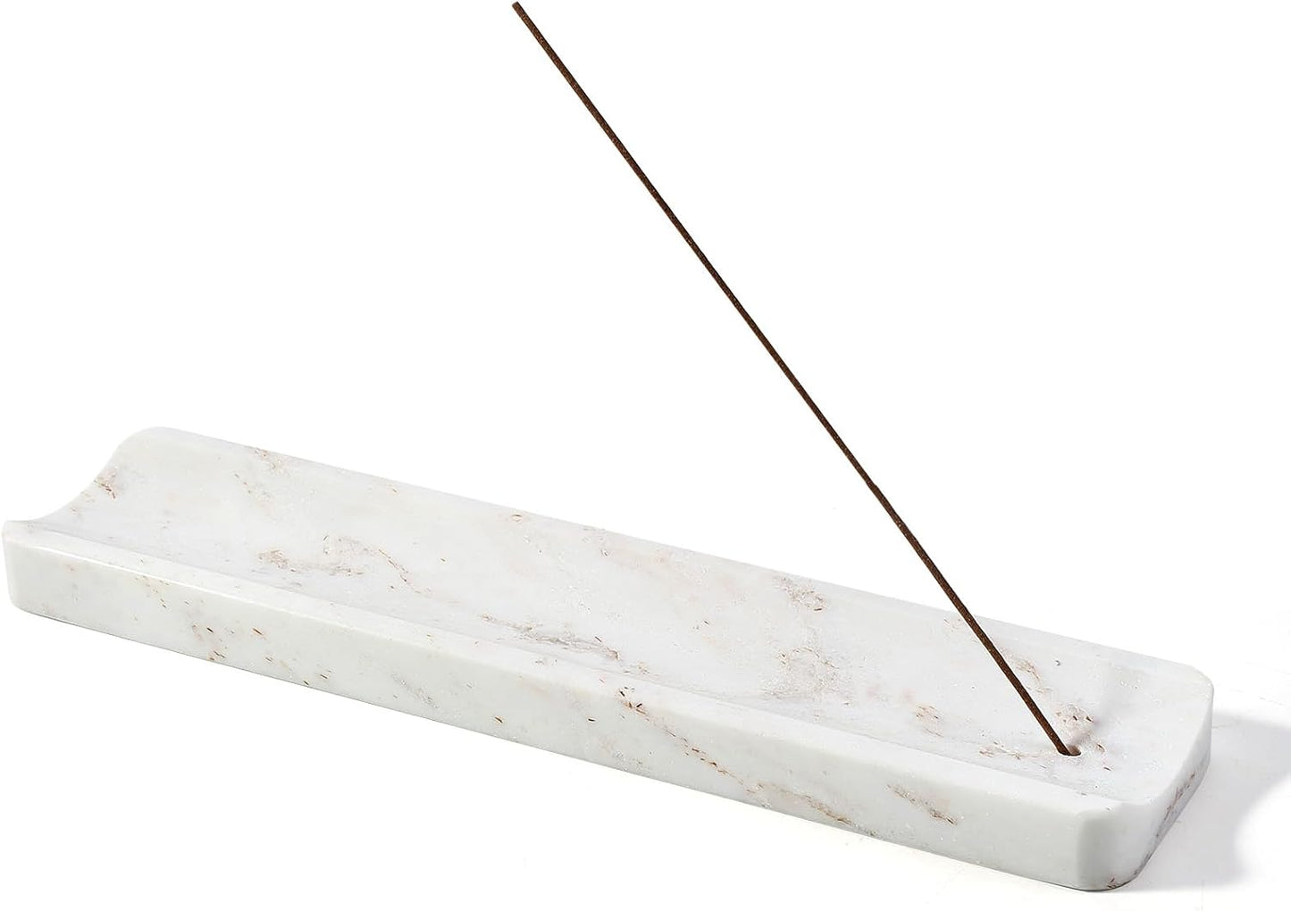 Koville Marble Incense Holder, Incense Holder for Sticks, Incense Sticks Holder Ash Catcher for Meditation Yoga SPA, Natural Stone Incense Burner, Home Table Decor (Grey)