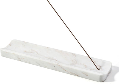 Koville Marble Incense Holder, Incense Holder for Sticks, Incense Sticks Holder Ash Catcher for Meditation Yoga SPA, Natural Stone Incense Burner, Home Table Decor (Grey)