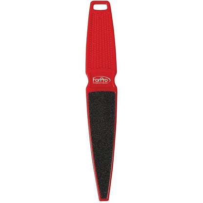 ForPro Professional Collection Pedicure Paddle Foot File, Double-Sided Foot File for Heels, Disposable & Sanitizable, 80/120 Grit, Red, Pack of 12