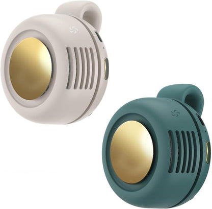Portable Clip-On Fan, Mini USB Rechargeable 360° Rotatable Fan, Personal Fan 3-Speed Silent Mini Bladeless Fans (White)