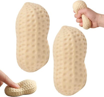 Peanut Shape Stress Relief Ball Soft Squeeze Fidget, TPR Anxiety Relief Hand Grip Decompression Ball for Office Desk Focus Relaxation Portable (1pc)