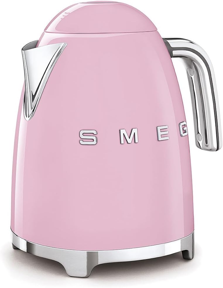 SMEG KLF03 Electric Kettle 1.7L (7 Cup), Retro Hot Water Boiler for Tea & Coffee, Fast Boiling, Auto Shut-Off, Soft Open Lid, 360° Swivel Base Countertop Kettle – Matte Champagne