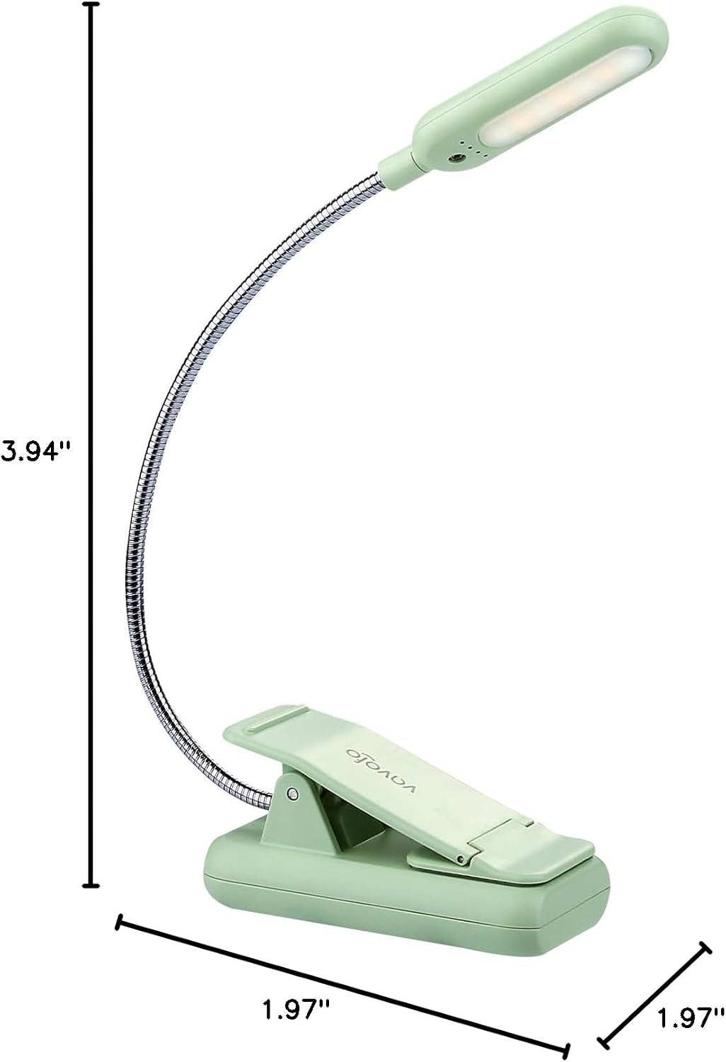 VAVOFO Clip On Book Light for Bed Kids, 7 LED Reading Light with 9-Level Warm Cool White Daylight, Eye Care Lamp with Power Indicator for Bookworms (Blue)