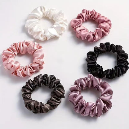 24 Pcs Hair Ties Scrunchies for Women Big Satin Scrunchie for Girls Seamless Elastic Hair Bands Soft Small Hair Tie for Thick Thin Hair Ponytail Holders Accessories