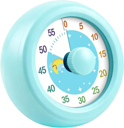 60 Minute Visual Timer with Silent Operation Visual Countdown Timer Rainbow Disk 60 Minute Countdown Timer Task Reminder Home and Kitchen Timer for Kids Desk, Office Meetings (Green)