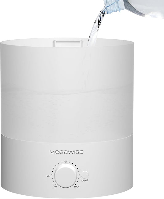MegaWise Ultrasonic Cool Mist Humidifier SK7620 - 1.5L Capacity, Whisper-Quiet Operation, Adjustable Mist Output, Auto Shut-Off - Ideal for Home, Office, Baby Room, and Bedroom