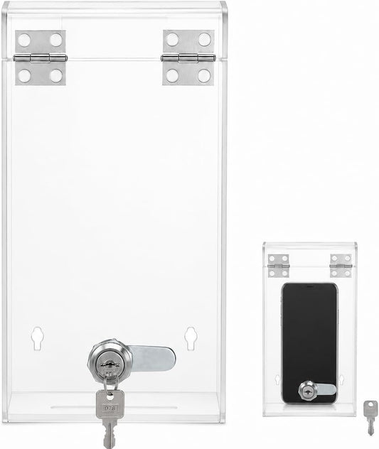 Zerodeko 1PC Key Lock Box Cellphone Case Clear Cell Phone Lock Box Phone Locker Box Self-control Smartphone Holder Mobile Phone Case for Parents to Get More Focused Cellphone Case Lockbox