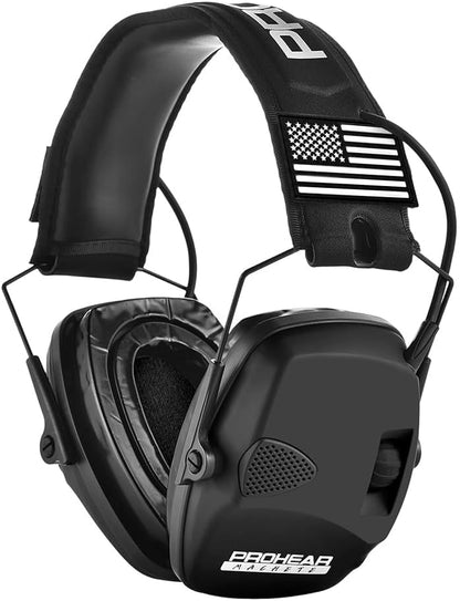 PROHEAR Electronic Ear Protection for Shooting with 4X Sound Amplification, Gun Range Hearing Protection Muffs, NRR 23dB Noise Reduction Headphones for Hunting, Green