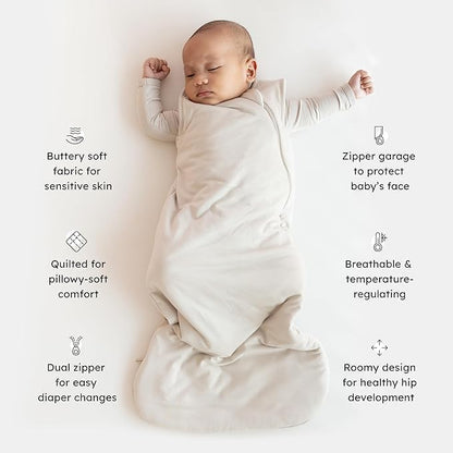 KYTE BABY Sleep Bag 1.0 TOG, Rayon Made From Bamboo Wearable Blanket, Dual Zipper For Infants And Toddlers Nursery Essentials