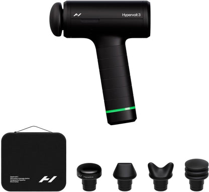 Hyperice Hypervolt 3 – QuietGlide Technology Handheld Percussion Massage Gun | 5 Speeds, 5 Interchangeable Heads | Helps Relieve Sore Muscles, Improve Mobility and Speed Up Recovery