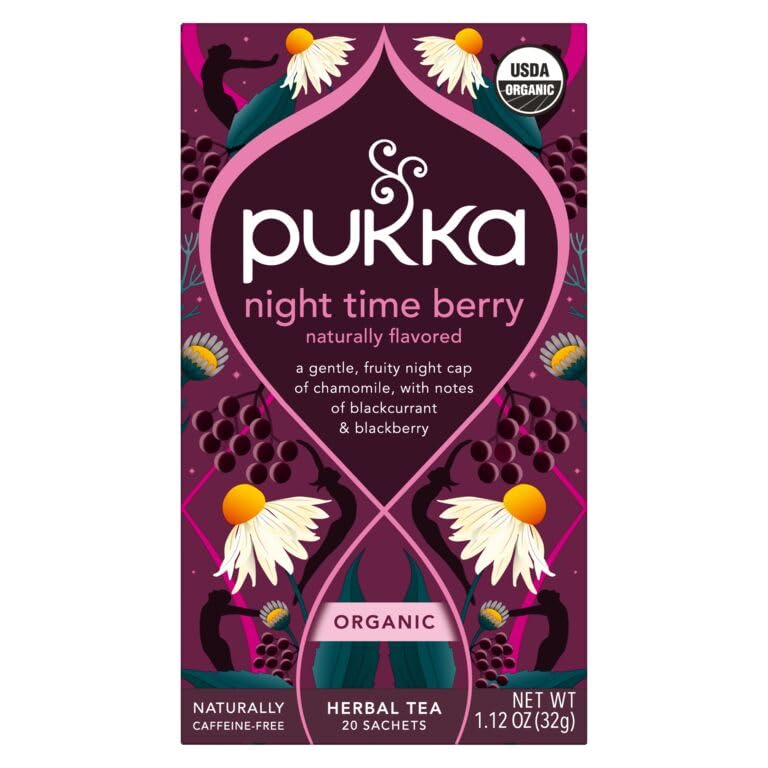 Pukka Night Time Berry Organic Herbal Tea, 80 Bags (20ct - Pack of 4)
