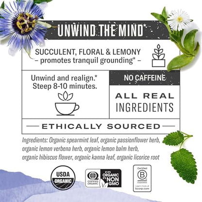 Numi Organic Chamomile Lemon Tea, 54 Herbal Tea Bags, Caffeine Free