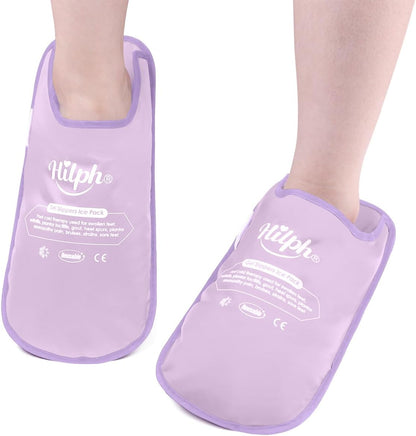 Hilph Foot Ice Pack Slippers,1 Pair Ice Pack for Foot and Toes for Plantar Fasciitis, Gout, Bunions & Neuropathy Relief, HSA or FSA Eligible Hot Cold Therapy Gel Slippers for Surgery Recovery, Blue