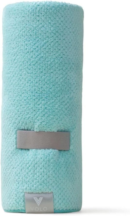 VOLO Hero Capri Blue Hair Towel | Ultra Soft, Super Absorbent, Quick Drying Nanoweave Fabric | Reduce Dry Time by 50% | Towel Wrap for All Hair Types | Anti Frizz & Anti Breakage | Reusable Packaging