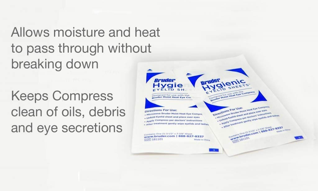Bruder Hygienic Eyelid Micro Fine Sheets 35 Count | Individually Wrapped, Untreated