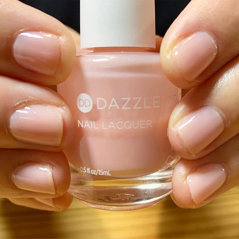 Dazzle Dry Mini Kit 4 Step System - Prima Ballerina, a sheer and milky delicate pink that makes a beautiful French base. (5 Piece Kit / 5 Manicures)