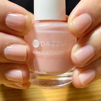 Dazzle Dry Mini Kit 4 Step System - Prima Ballerina, a sheer and milky delicate pink that makes a beautiful French base. (5 Piece Kit / 5 Manicures)