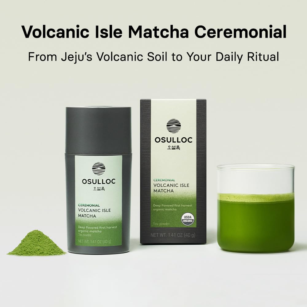 OSULLOC Jeju Matcha Milk Tea Powder Stick Packets, 10 Count