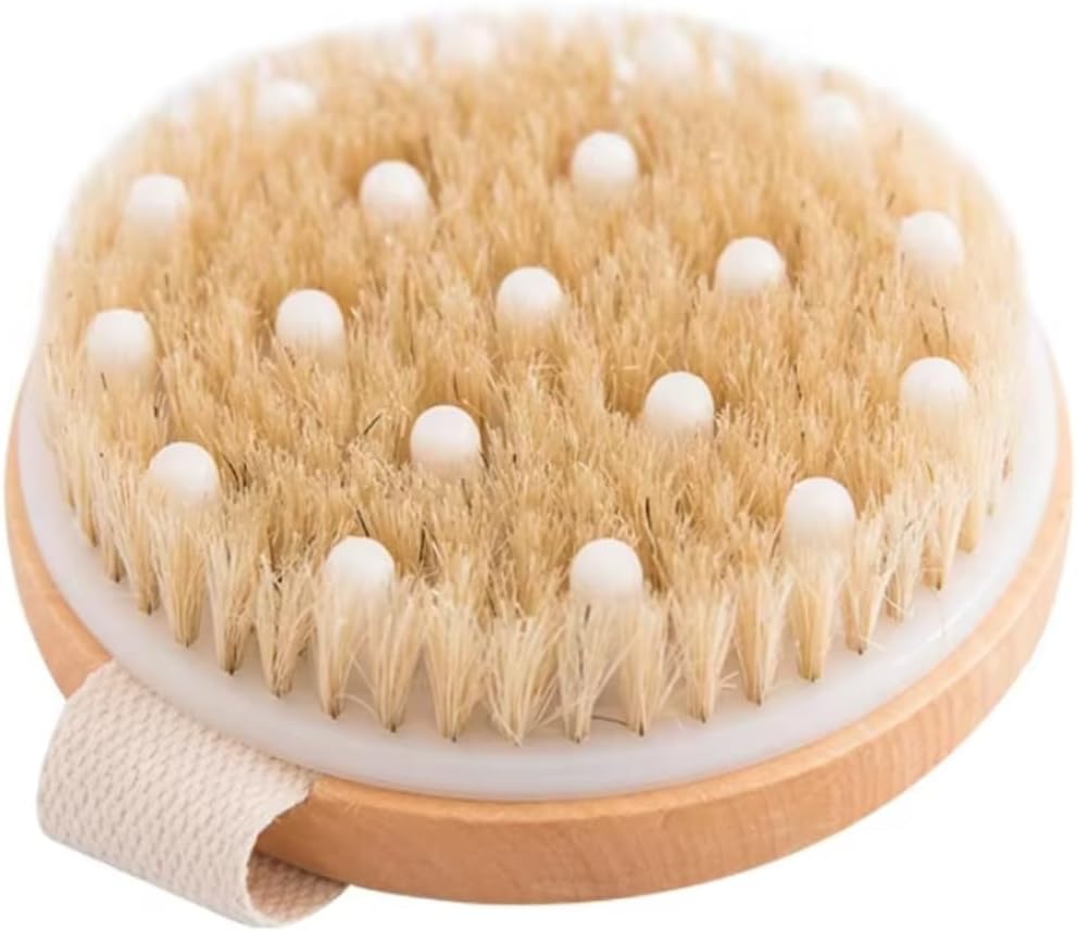 Dry Body Brush – Eco-Friendly Natural Bristles for Gentle Exfoliation, Skin Renewal, Improved Circulation & Lymphatic Support – Perfect Detox & Spa Self-Care Accessory