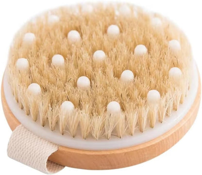 Dry Body Brush – Eco-Friendly Natural Bristles for Gentle Exfoliation, Skin Renewal, Improved Circulation & Lymphatic Support – Perfect Detox & Spa Self-Care Accessory