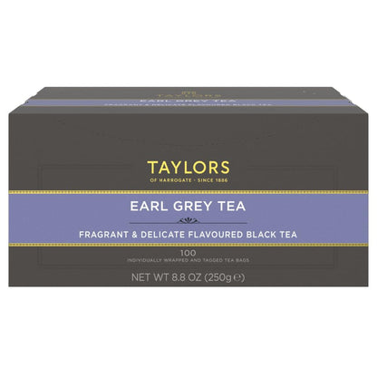 Taylors of Harrogate Earl Grey Black Tea Bags, 100ct (Pack of 1)