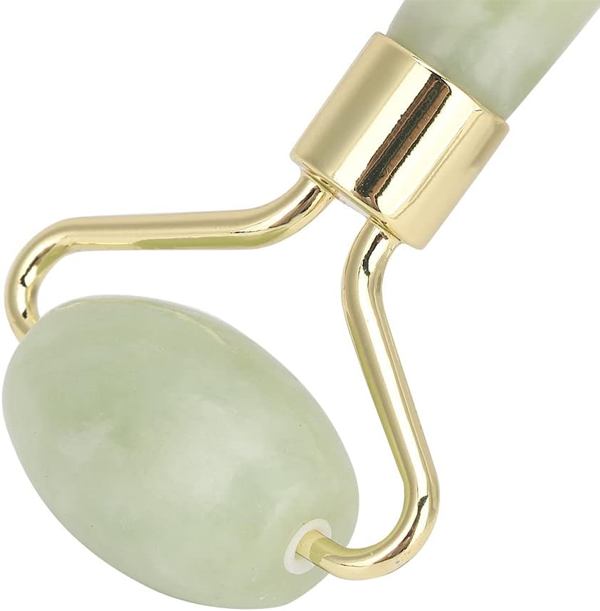 Jade Stone Facial Roller - 3.3x1.6in Face Massager, Mini Handheld Multifunctional Skin Tightening Tool for Face Lifting