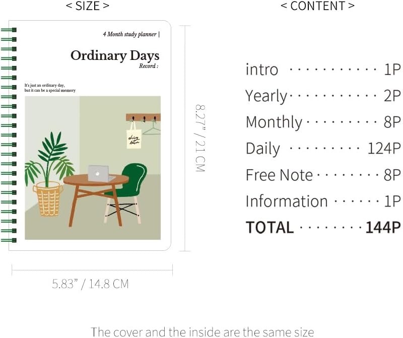 Monolike Basic B5 Monthly + Weekly Planner pad, A SET - Academic Planner, Weekly & Monthly Planner, To-do list, Note pad, Scheduler