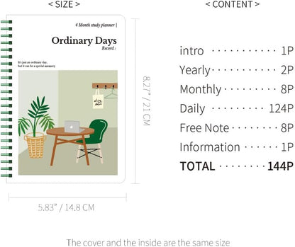 Monolike Basic B5 Monthly + Weekly Planner pad, A SET - Academic Planner, Weekly & Monthly Planner, To-do list, Note pad, Scheduler