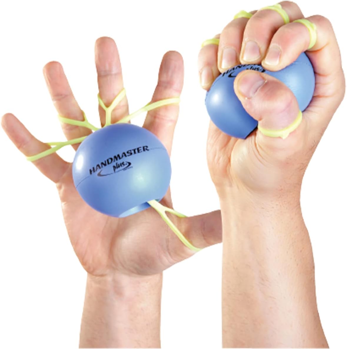 Handmaster Plus Physical Therapy Hand Exerciser - Forearm Exerciser with Stress Relief Ball - Hand Therapy Balls for Exercise, Training - Finger Exerciser & Strengthener - Firm Tension, Orange