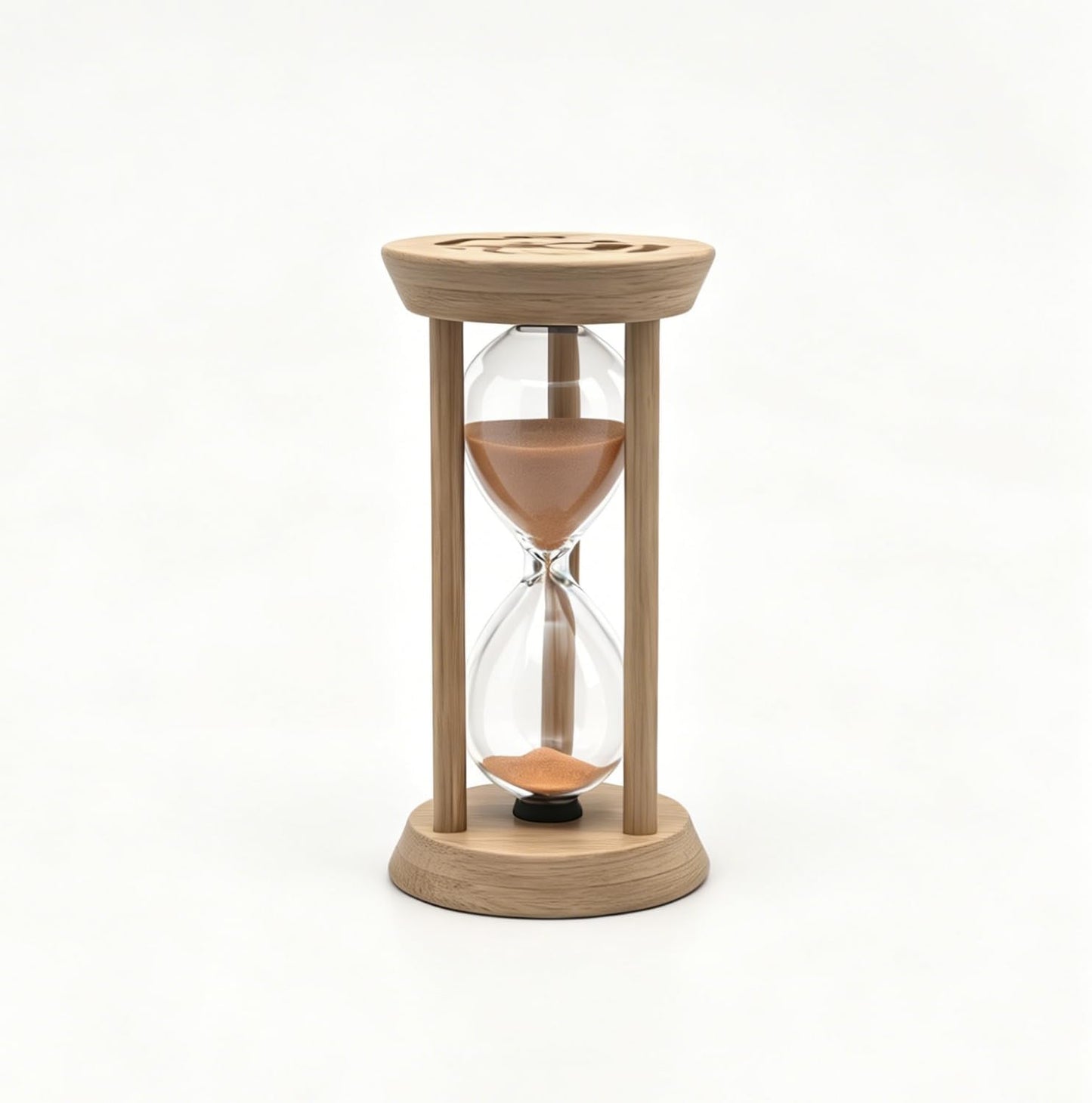 Mini Wooden Sand Timers,100% Bamboo Hourglass Sand Timers 1Min Sandglass Timer for Toothbrush Timer Games Classroom Home Office Cooking(Blue+1Min)