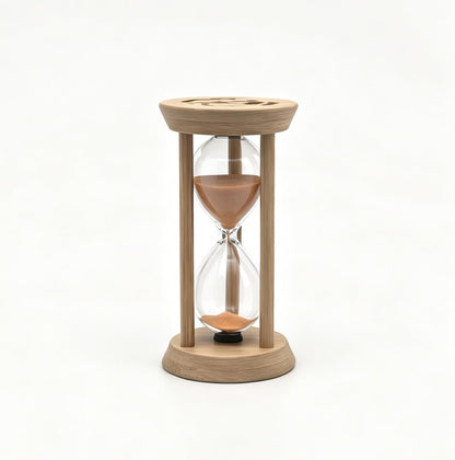 Mini Wooden Sand Timers,100% Bamboo Hourglass Sand Timers 1Min Sandglass Timer for Toothbrush Timer Games Classroom Home Office Cooking(Blue+1Min)