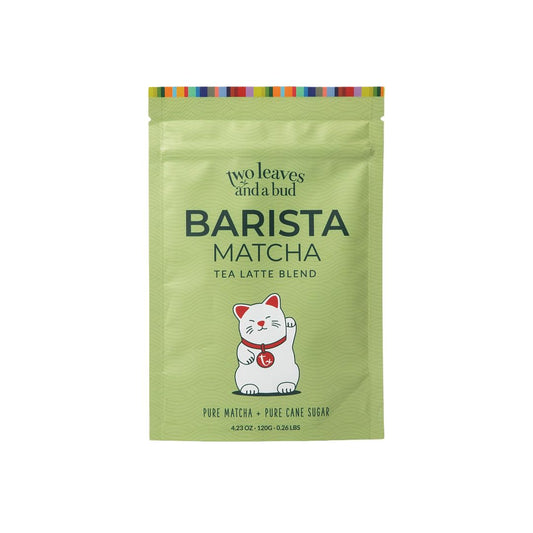 Two Leaves and a Bud Barista Matcha Sweetened Latte Blend, Japanese Matcha Green Tea Powder, 2 Resealable Bags, 240 grams