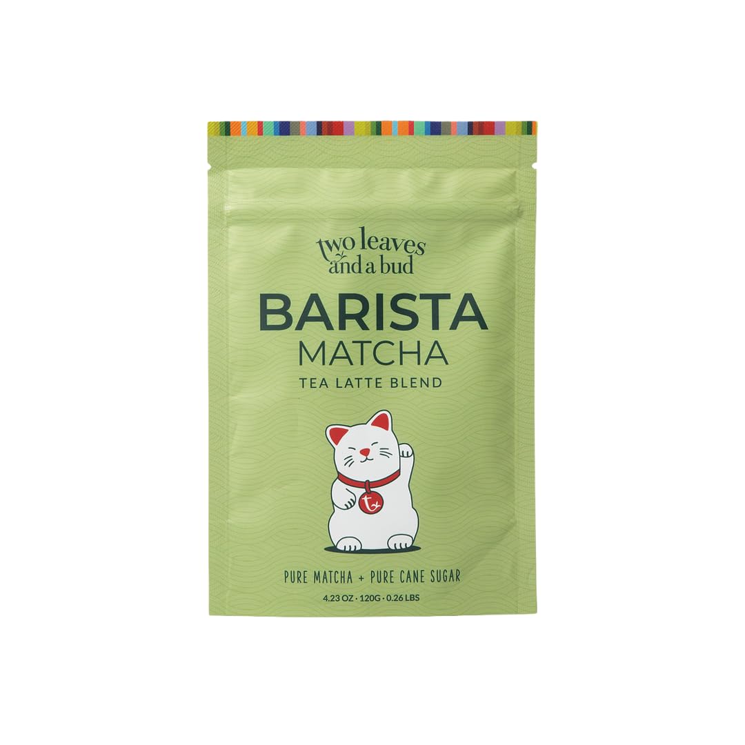 Two Leaves and a Bud Barista Matcha Sweetened Latte Blend, 120g (Pack of 2)