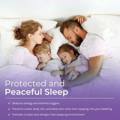 Hygea Dust Mite & Allergen Pillow Protectors, Queen Size, Set of 2 - Pillow Encasements - Zippered Covers - Hypoallergenic, Waterproof, Soft & Breathable, Premium Quality
