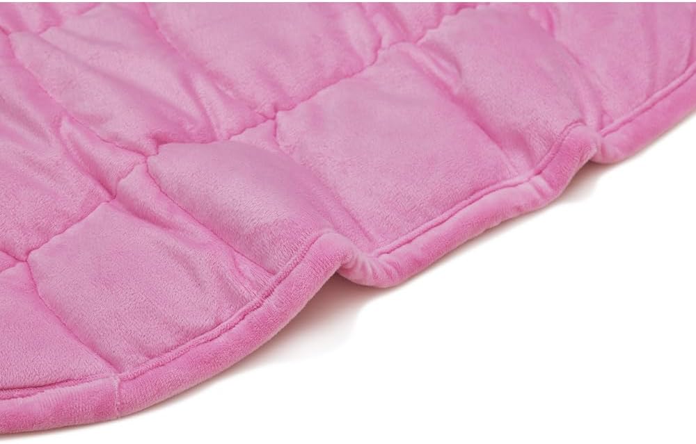 TONGDADA Weighted Lap Blanket 7lbs for Adult,Perfect for Relaxation, Lounging, Napping, Sleeping & Travel,Luxury Minky Weighted Body Blanket,Weighted Throw Blanket-Dark Grey Minky Dot, 29" x 24"