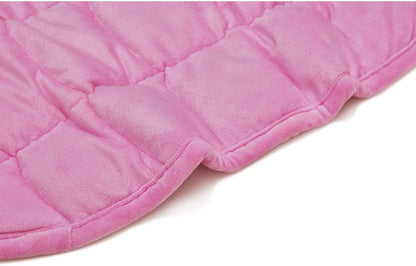 TONGDADA Weighted Lap Blanket 7lbs for Adult,Perfect for Relaxation, Lounging, Napping, Sleeping & Travel,Luxury Minky Weighted Body Blanket,Weighted Throw Blanket-Dark Grey Minky Dot, 29" x 24"